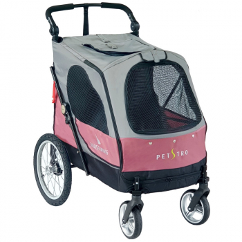 PETSTRO HUNDEBUGGY SILVERWING GRÖSSE XL BIS 55 KG - DRY ROSE
